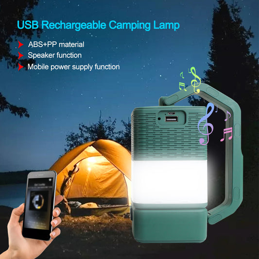 USB-LED-Camping-Nachtlichter Bluetooth-kompatibler tragbarer Lautsprecher